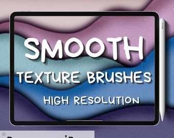 Smooth Texture Procreate Brushes: Paper Texture Brush Set (Digital Download)