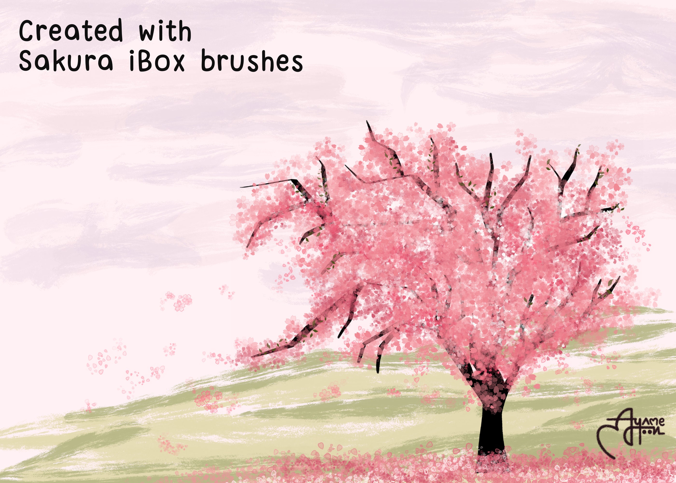 Procreate Sakura Brushes: Anime Cherry Blossom Stamps - Etsy