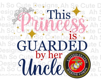 Deze prinses wordt bewaakt door haar USMC-oom, png PNGEgg