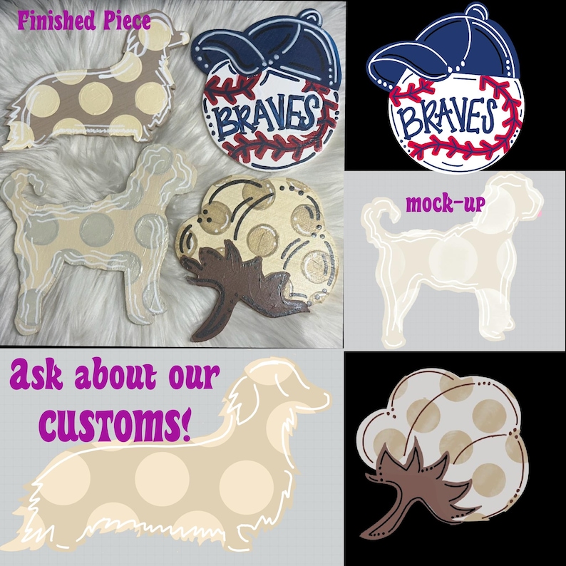 Wood ATTACHMENTS for Interchangeable Welcome Sign/ Happy Everything image 6