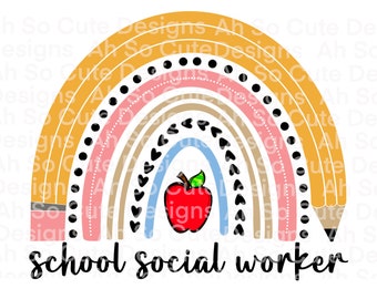 Rainbow School Maatschappelijk Werker PNG - Digitaal bestand