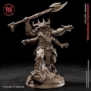 Harbinger of Suffering Miniature: Flesh of Gods RPG Model