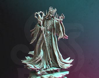 Kelathar - The Immortal Lich | 32mm / 28mm / 75mm | Ideal for Tabletop RPGs | Dungeons and Dragons - Dm Stash