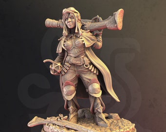 Brumhilda the Huntress | 32mm / 28mm / 75mm | Ideal for Tabletop RPGs | Dungeons and Dragons - Dm Stash