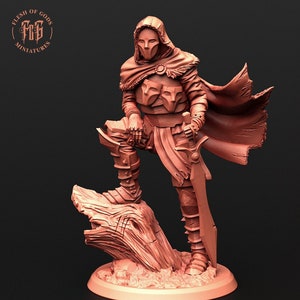 High Order Assassin Miniature: 3D Printed Resin RPG Model