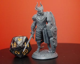 Altair the Dragonborn Paladin - DnD/TTRPG Resin Miniatures (28mm, 32mm, 75mm scale)