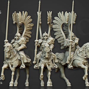 Winged Hussars 32mm / 28mm Ideal for Tabletop RPGs Dungeons and Dragons Highlands Miniatures image 7