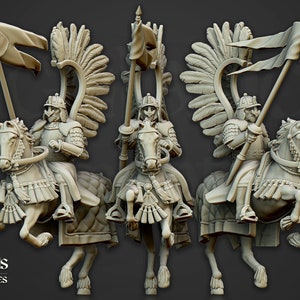 Winged Hussars 32mm / 28mm Ideal for Tabletop RPGs Dungeons and Dragons Highlands Miniatures image 4