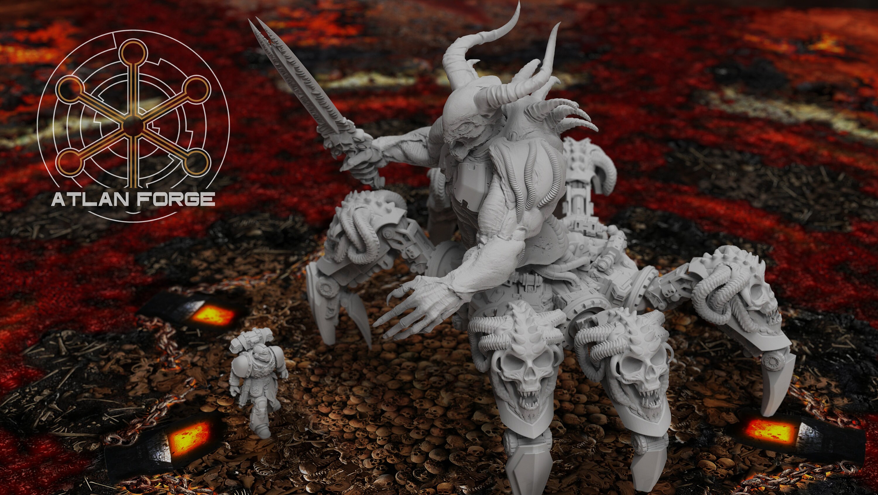 Demonic Arachne Dreadnought Heroic Ideal for Tabletop Rpgs Etsy UK