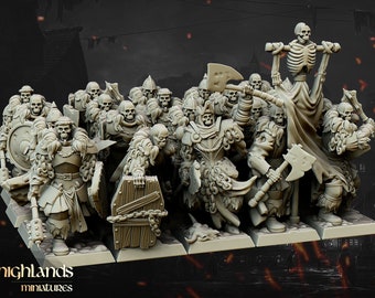 Undead Blackwatch | 28-75 mm Harz Mini | 14K Resin Druck bei 20µm | Tabletop-Rollenspiel, D & D Modell | Highlands Miniaturen