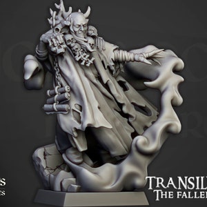 Transylvanian Necromancer | Premium Resin DND Miniature | Hand Cleaned | 28mm 32mm 75mm 100mm | Tabletop RPG Mini