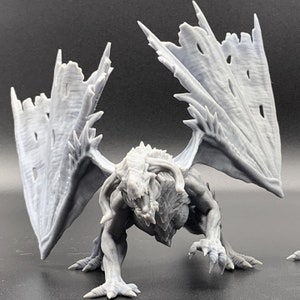 Black Dragon | Premium Resin DND Miniature | Hand Cleaned | 28mm 32mm 75mm 100mm | Tabletop RPG Mini
