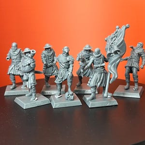 Medieval Infantry Miniatures | 28-75mm Resin Mini | 14K Resin Print at 20µm | Tabletop RPG, D&D Model | Highlands Miniatures