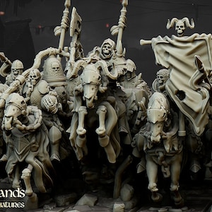 Undead Knights | 28-75mm Resin Mini | 14K Resin Print at 20µm | Tabletop RPG, D&D Model | Highlands Miniatures