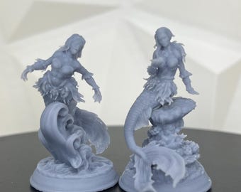 Dyriani the Siren Resin Mini: 14K 3D Print, D&D RPG Model
