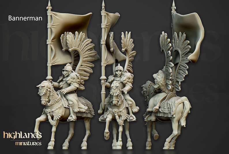 Winged Hussars 32mm / 28mm Ideal for Tabletop RPGs Dungeons and Dragons Highlands Miniatures image 9