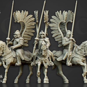 Winged Hussars 32mm / 28mm Ideal for Tabletop RPGs Dungeons and Dragons Highlands Miniatures image 6