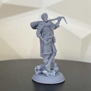 Nathaniel, gütiger Barde | 28-75 mm Harz Mini | 14K Resin Druck bei 20µm | Tabletop-Rollenspiel, D & D Modell | Dm Versteck