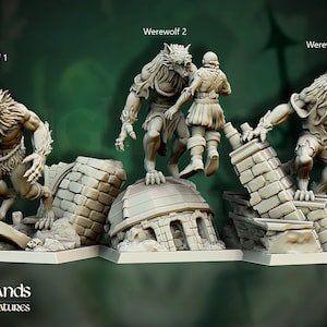 Fear of the Moon | 28-75mm Resin Mini | 14K Resin Print at 20µm | Tabletop RPG, D&D Model | Highlands Miniatures