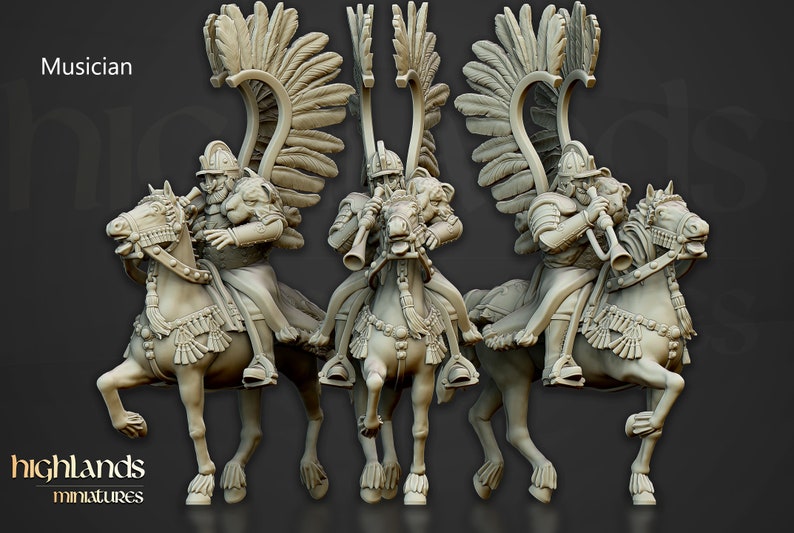 Winged Hussars 32mm / 28mm Ideal for Tabletop RPGs Dungeons and Dragons Highlands Miniatures image 10