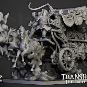 Undead Boyar Chariot | 32mm / 28mm | Ideal for Tabletop RPGs | Dungeons and Dragons - Highlands Miniatures