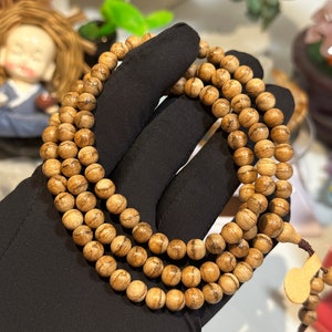 Agarwood Wild Forest SWEET FLOWER SCENT 100% Natural Indonesia Flower Agarwood Chain Bracelet/ Necklace 6mm 108 beads | Special Gifts