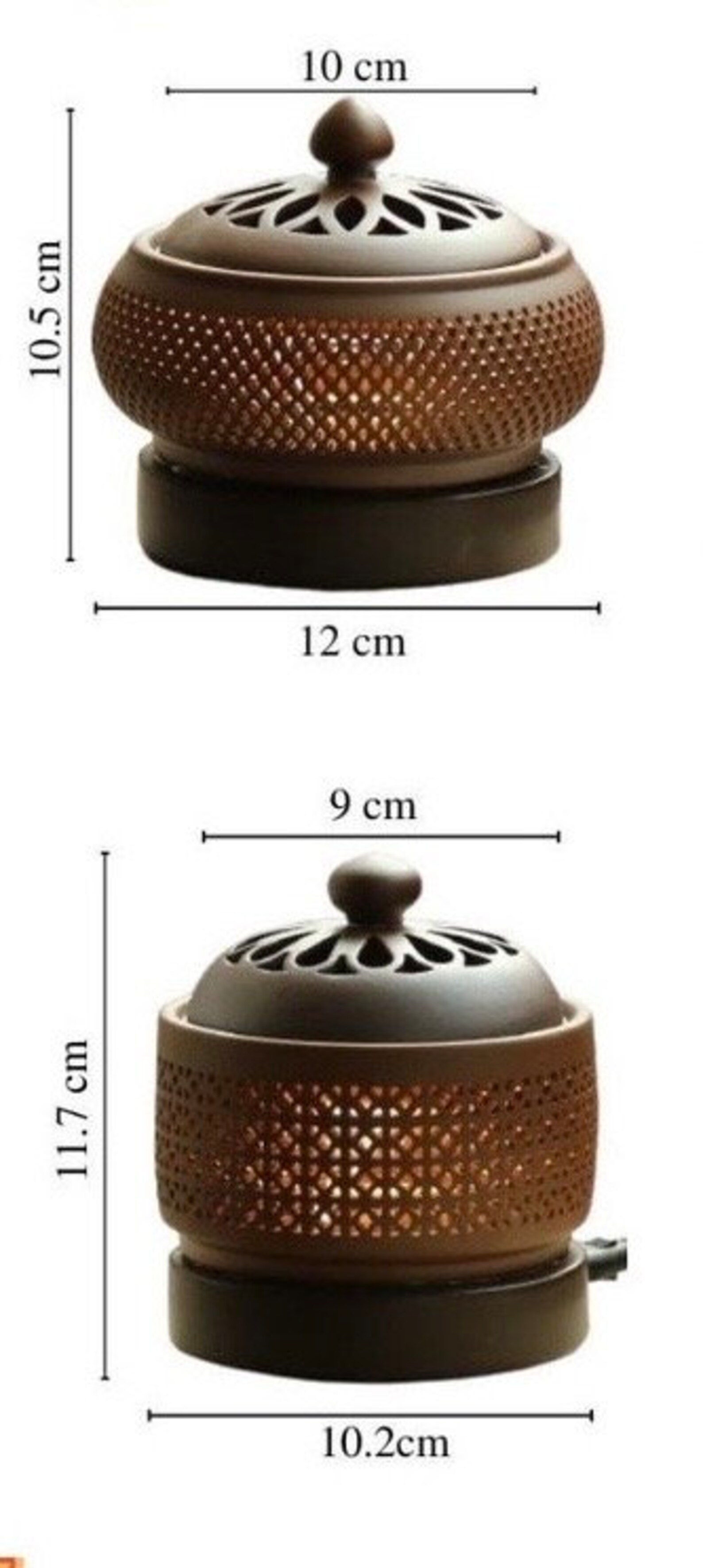 Weihrauchbrenner Lotusblüte - Gusseisen 9x9x5cm Mit Pinzette