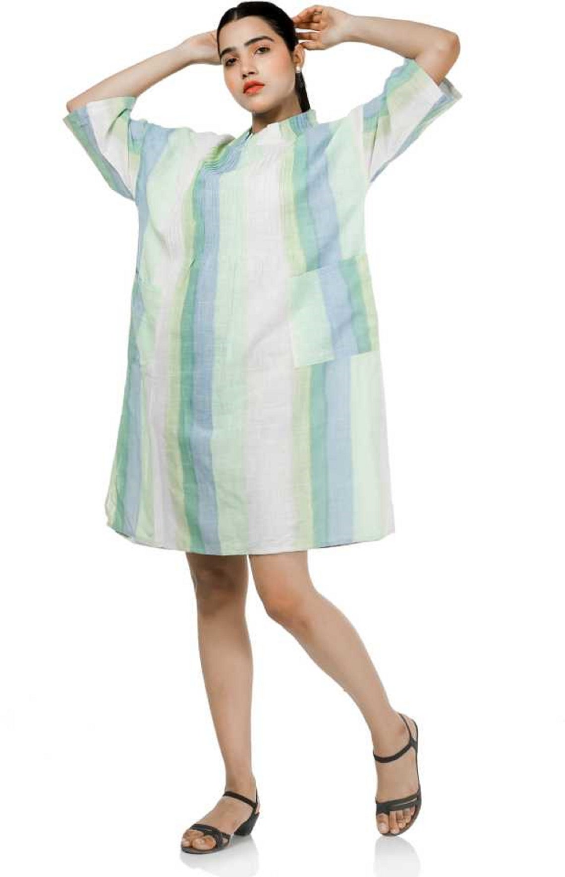 knee length green shift
