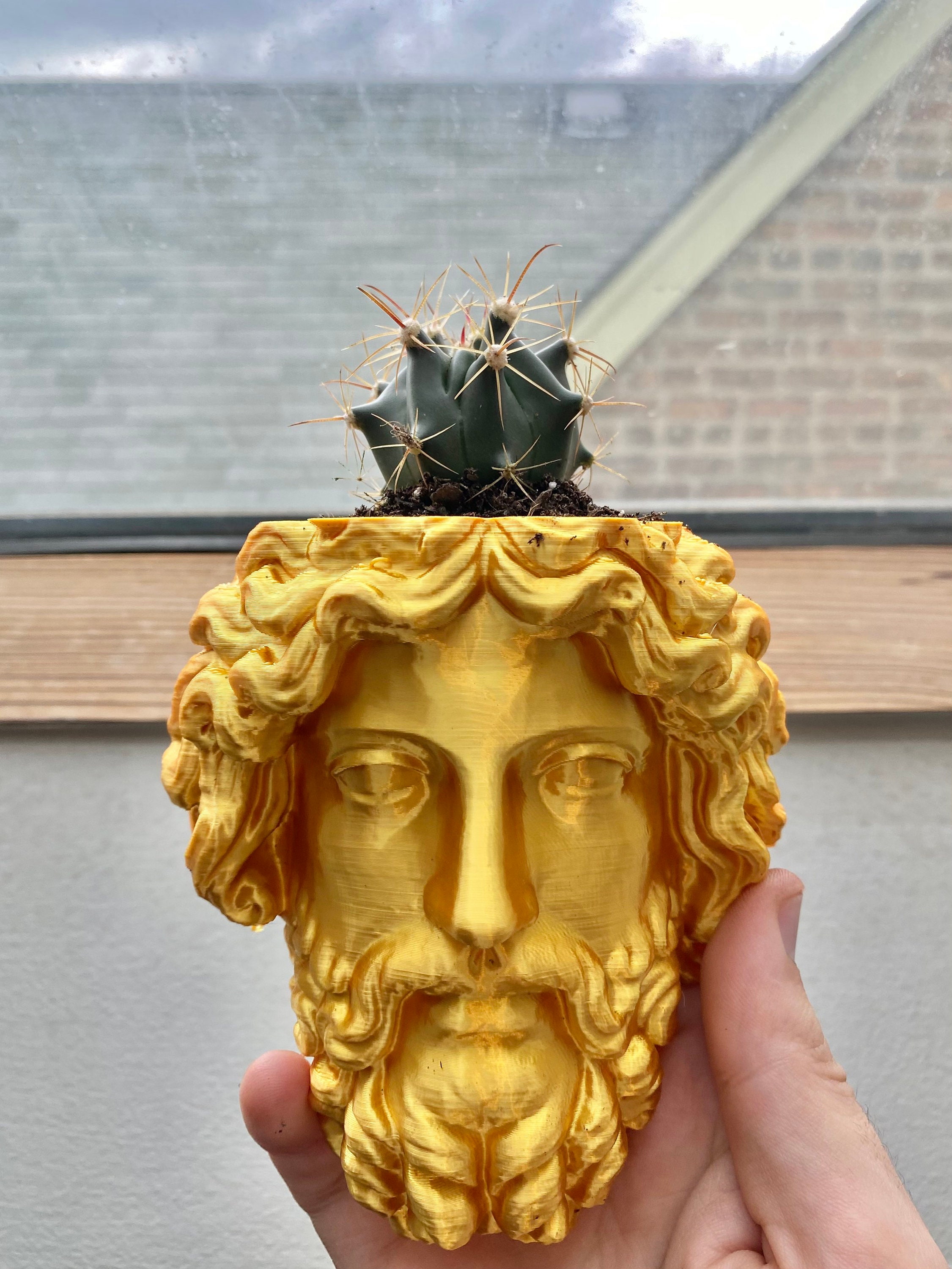 Zeus Greek God Statue Planter for Small Plants and Etsy