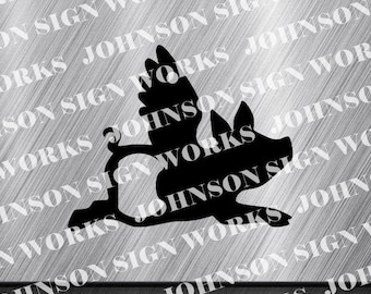Flying Pig Bottle Opener Cut File, CNC Plasma Laser (Digital Download)