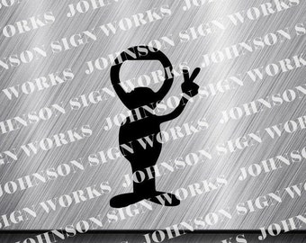 Alien Bottle Opener Cut File (dxf, svg, pdf, png) (Digital Download)