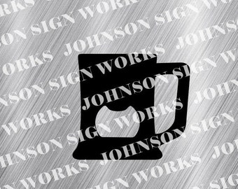 Mug Bottle Opener DXF File, CNC Laser Cut File (Digital Download)