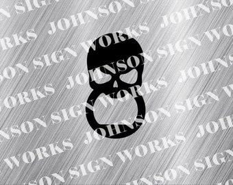 Skull Bottle Opener Cut File (dxf, svg, pdf, png) (Digital Download)