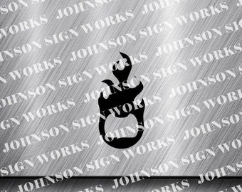 Flame Bottle Opener Cut File, CNC Plasma Laser (svg, dxf, png, pdf) Digital Download