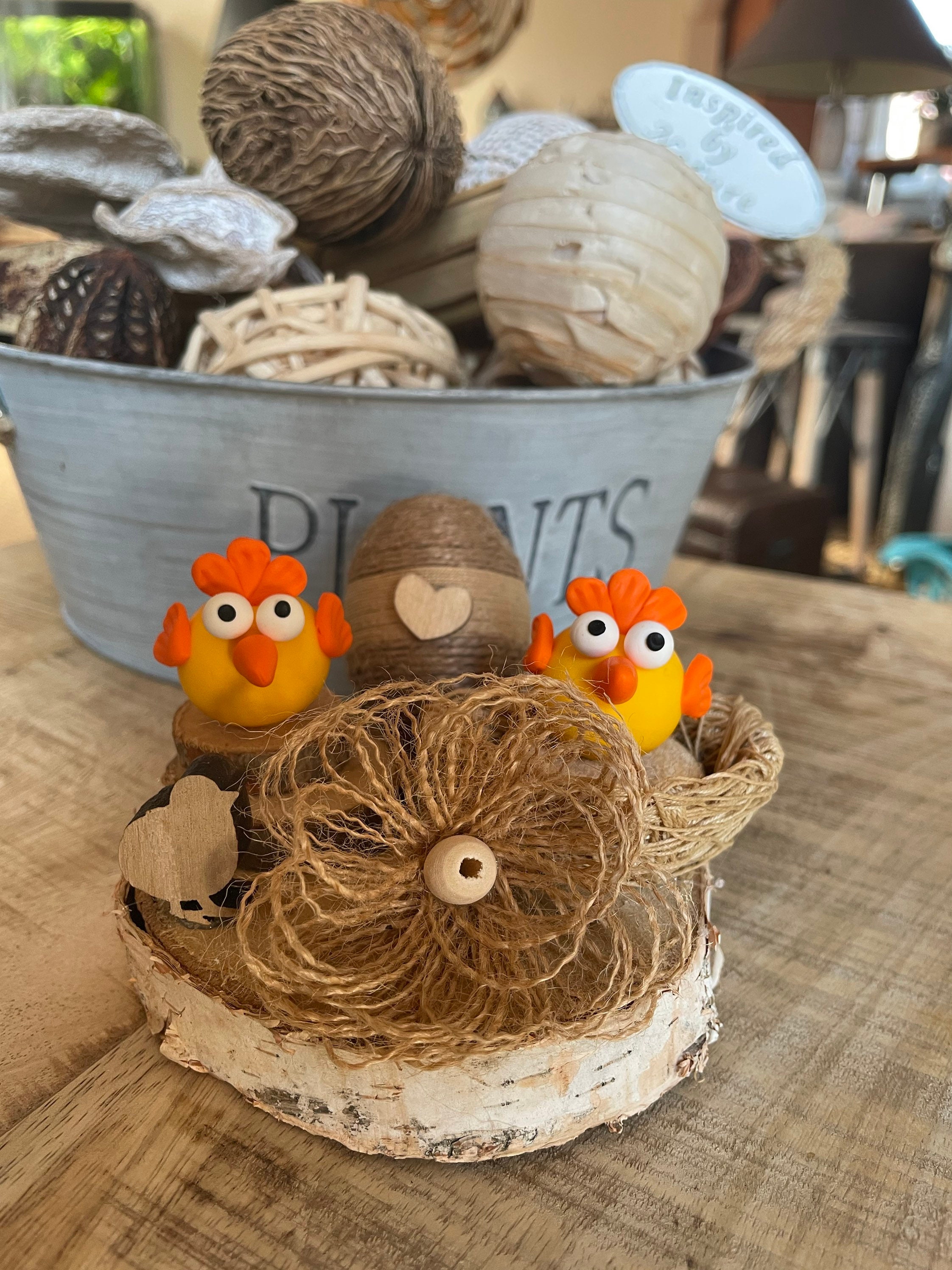 Petit Décor de Pâques - Nid en Corde