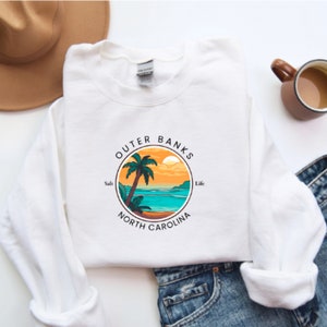 Outer Banks Sweatshirt | North Carolina Sweatshirt | Beach Vibes | Sea Life Unisex Sweatshirt | Beach Lover Gift |