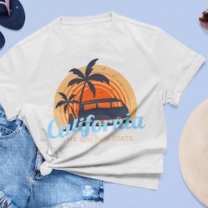California Golden State Shirt, Retro Vintage Trendy California Shirt, California Sunset Shirt, 70s Cali Tee, West Coast Tee, Cali Girl Shirt