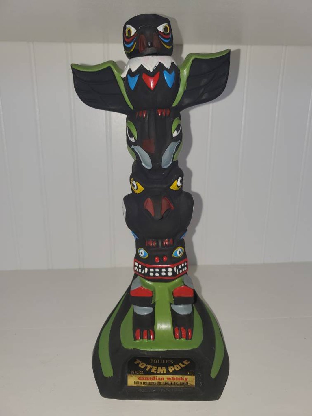 Potter's 1971 Totem Pole Decanter. Etsy