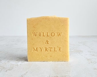 Turmeric & Coconut Milk Soap, Handmade Natural Soap, Scented with Lemongrass and Lime Essential Oil