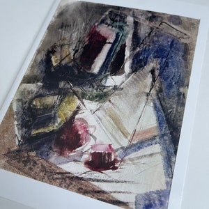 Provinzstadt Abstrakt | Atlanta Sampson Watercolor Blanko-Innenkarte, für jeden Anlass