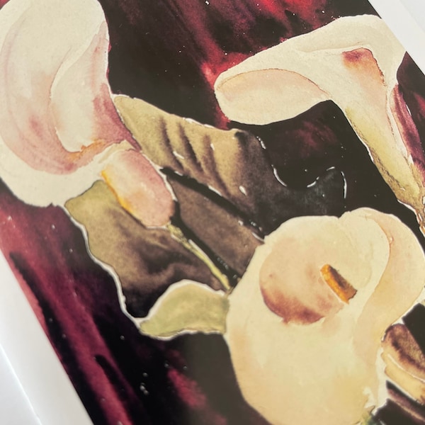 Calla Lilies | Atlanta Sampson Watercolor blank inside card, any occasion