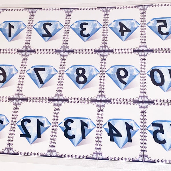 Laminated Number Cards Etsy