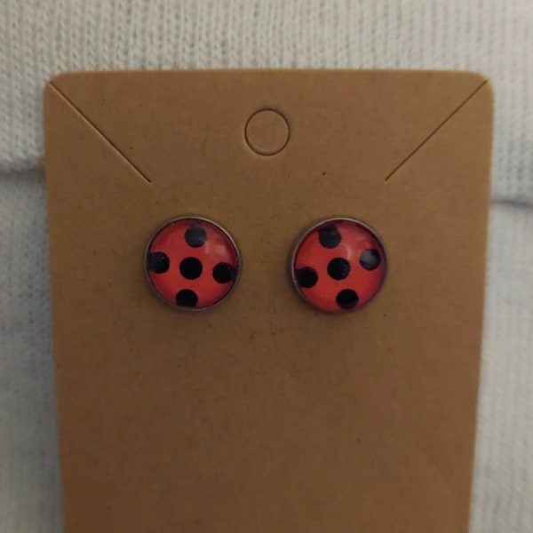 Ladybug earrings. Ladybug Dress-up. Ladybug Costume earrings. Ladybug Halloween.