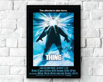 film posters 80s The Thing Movie Poster 1982, Original Movie Poster, Vintage Movie Poster, Vintage Film Art, 80's Movie Wall Art, INSTANT DOWNLOAD 4 Sizes