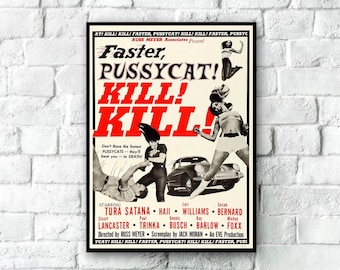 Faster Pussycat 1965 Movie Poster Print, Original Film Poster, Vintage Movie Poster, Cult Classic Posters, Movie Room Poster, Movie Art