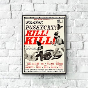 Faster Pussycat 1965 Movie Poster Print, Original Film Poster, Vintage Movie Poster, Cult Classic Posters, Movie Room Poster, Movie Art