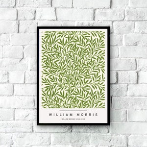 William Morris Print, Willow Bough Print, William Morris Art, William Morris Exhibition Poster, Botanical Poster, Art Nouveau Wall Art Print