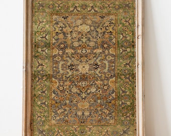 Antique Textile Print, Neutral Tapestry Art, Vintage Textile Art, Antique Tapestry, Rug Pattern, Vintage Art Print, Digital Art Print