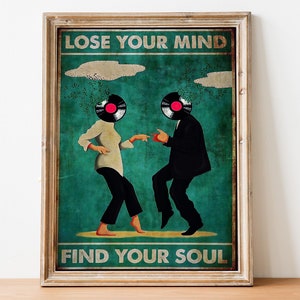 Pulp Fiction, Lose Your Mind Find Your Soul Vintage Poster, Vintage Decor, Printable Wall Art, Pulp Fiction Poster, Music Wall Art Printable