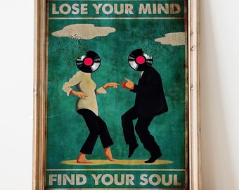 Pulp Fiction, Lose Your Mind Find Your Soul Vintage Poster, Vintage Decor, Printable Wall Art, Pulp Fiction Poster, Music Wall Art Printable